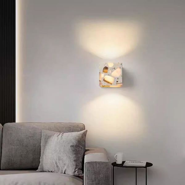 Japanese style wabi-sabi bedroom wall lamp