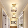 European style copper home decoration corridor entrance balcony small ceiling lamp