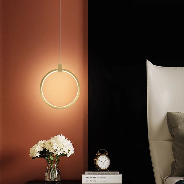 All copper bedroom bedside chandelie