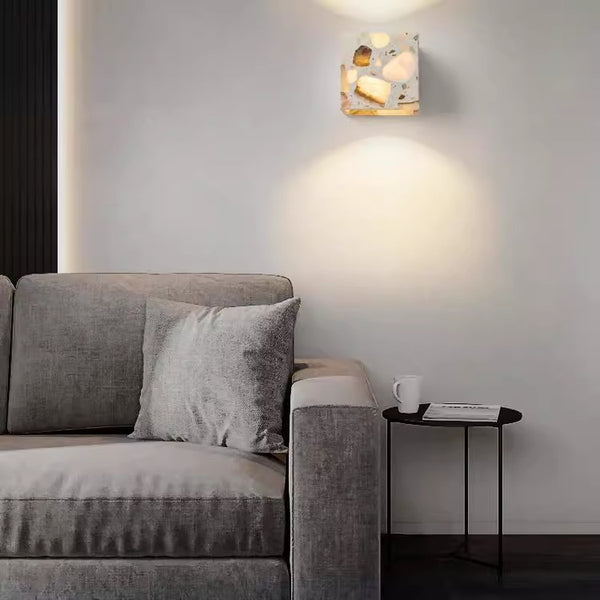 Japanese style wabi-sabi bedroom wall lamp