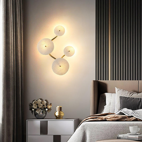 Creative ceramic lotus leaf wall lamp