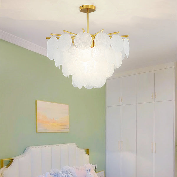 Lustre coquille crème français