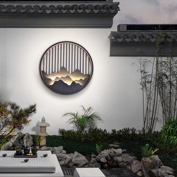 Applique murale d'extérieur à LED pour peinture de paysage