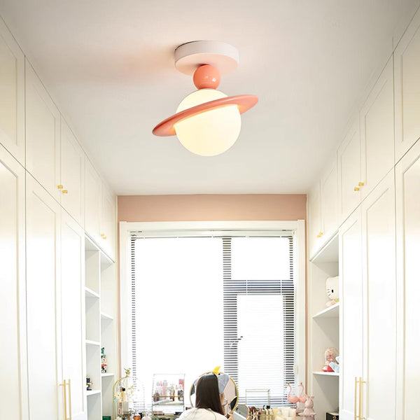 Cream Style Creative Planet Ceiling Lamp