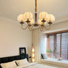 French solid wood fabric chandelier