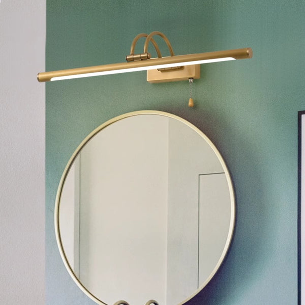 All-copper foldable LED mirror wall lamp