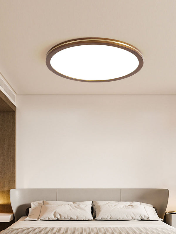 LED-Deckenleuchte aus Walnussholz