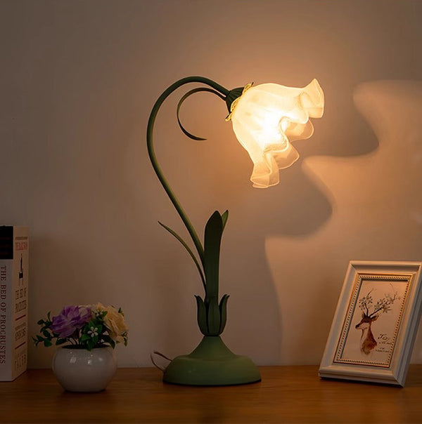 Lily of the Valley flower Bedroom Table Lamp