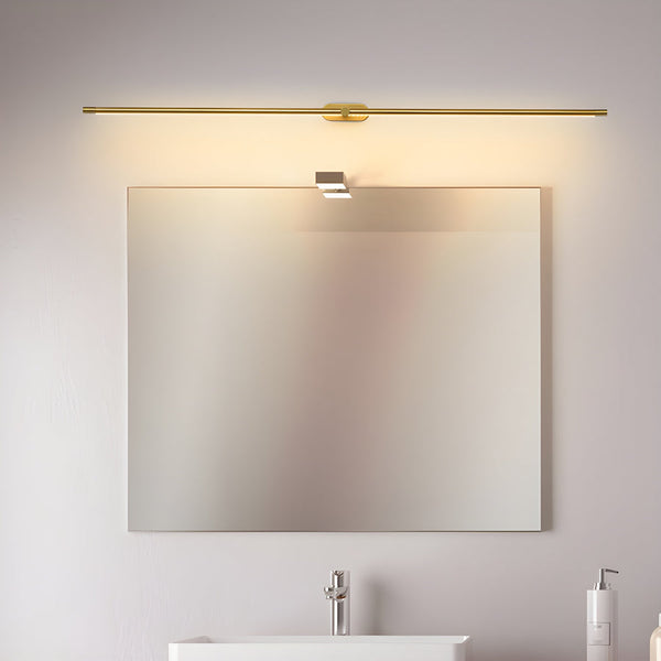 Minimalist black strip led bathroom wall light