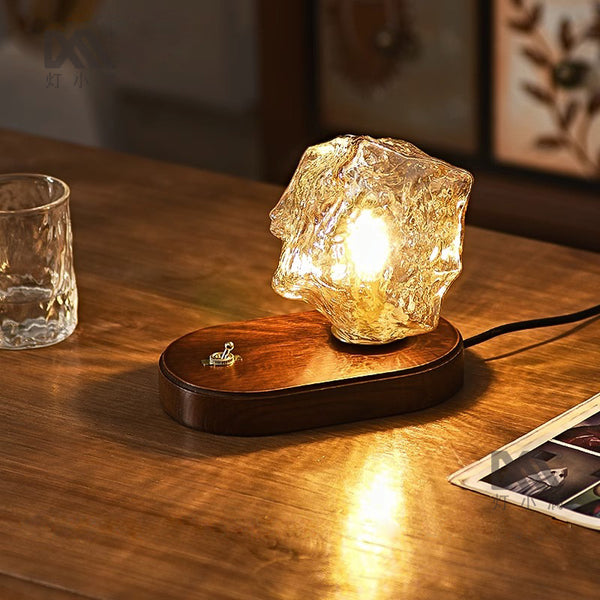 Lampe de table rétro créative en forme de glaçon