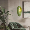 Wabi-sabi style green bedside small chandelier