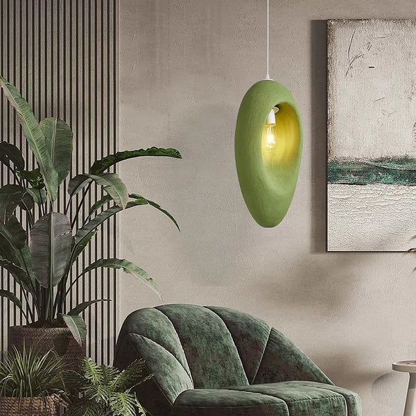 Wabi-sabi style green bedside small chandelier