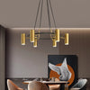 Retro golden wrought iron chandelier
