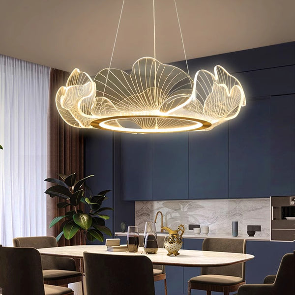 Creative Ginkgo Leaf Restaurant LED Chandelier