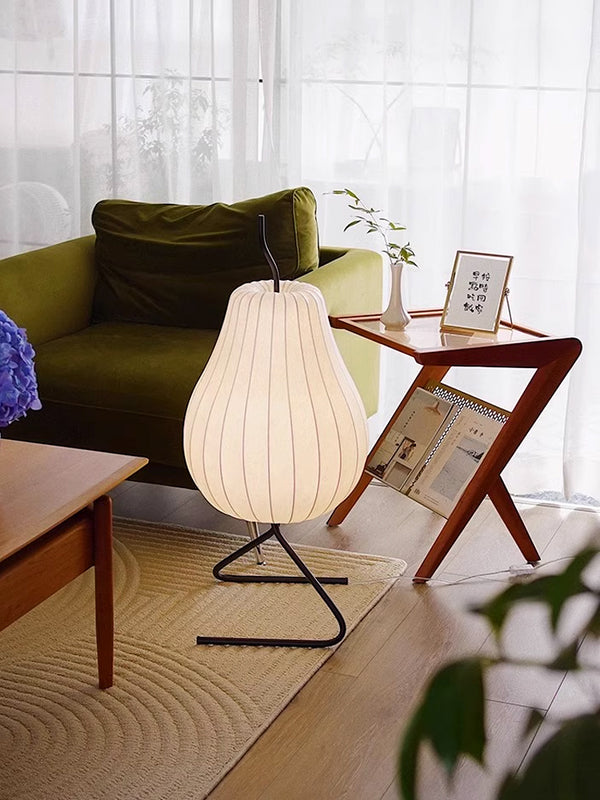 Cream style pear floor lamp