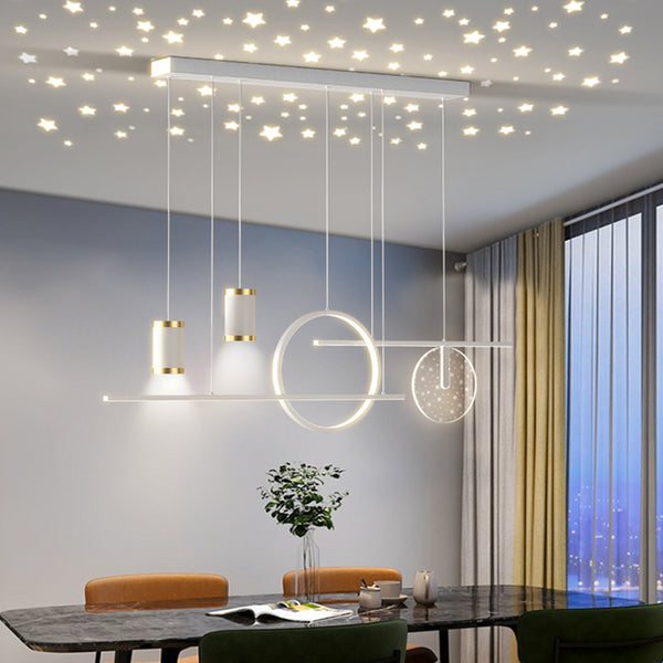 Lustre de table à manger créatif en forme d'étoile