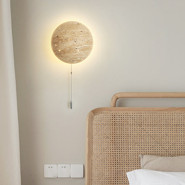 Yellow Travertine Bedroom Wall Lamp