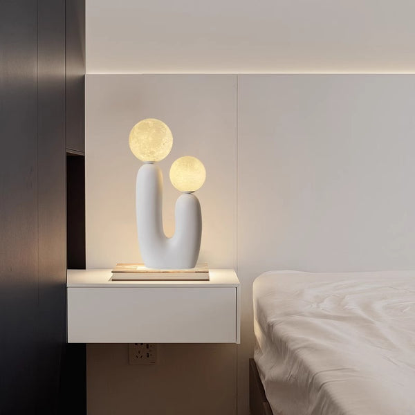 Nordic creative double head ball table lamp