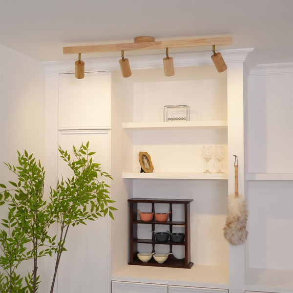 Nordic solid wood corridor ceiling lamp