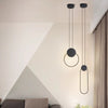 Minimalist LED Line Bedroom Bedside Chandelier