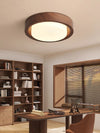Medieval style wood grain glass bedroom ceiling lamp