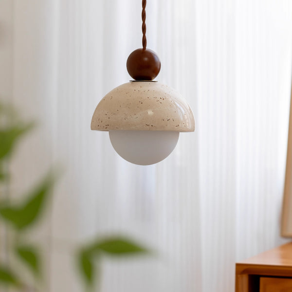 Yellow Travertine Bedside Small Chandelier for Bedroom