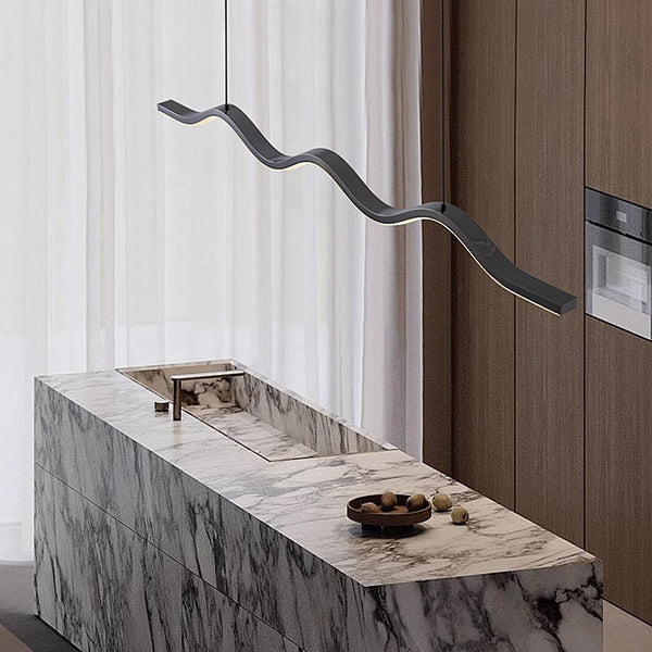 Creative minimalist wave restaurant chandelier