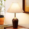 Lampe de table d'étude de chambre à coucher rétro en bois massif entièrement en cuivre