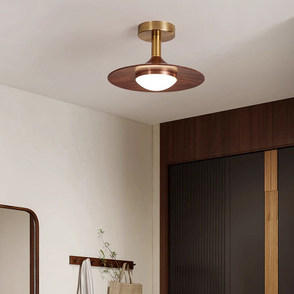Retro creative flying saucer corridor balcony ceiling lamp