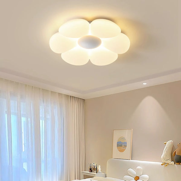 Cream style flower led bedroom ceiling lamp