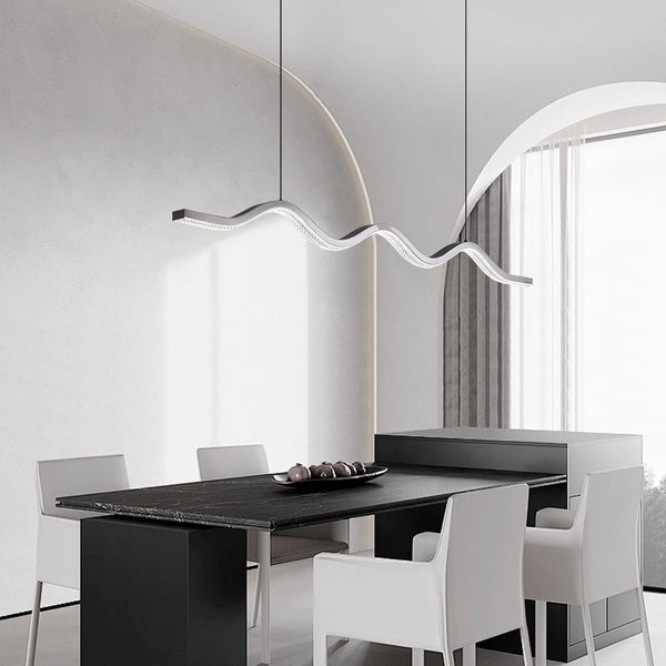 Creative minimalist wave restaurant chandelier
