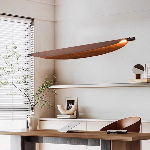 Lustre de salle à manger rétro créatif et personnalisé en forme de feuille
