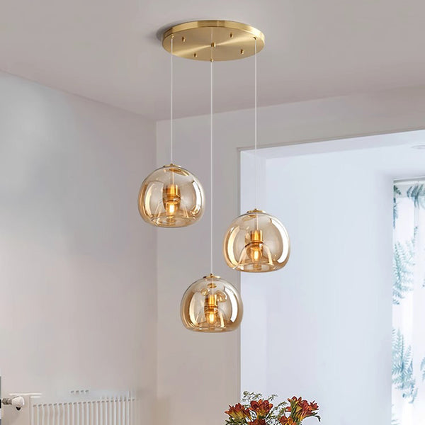 Simple personality glass restaurant chandelier