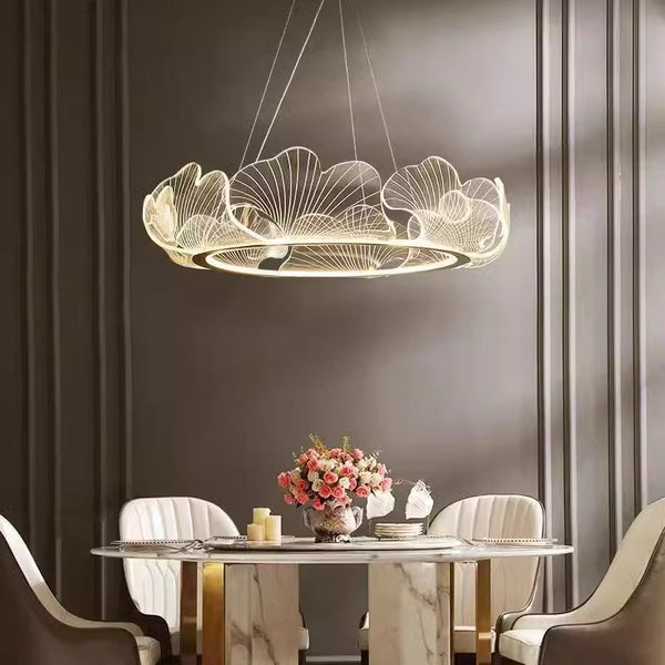 Creative Ginkgo Leaf Restaurant LED Chandelier