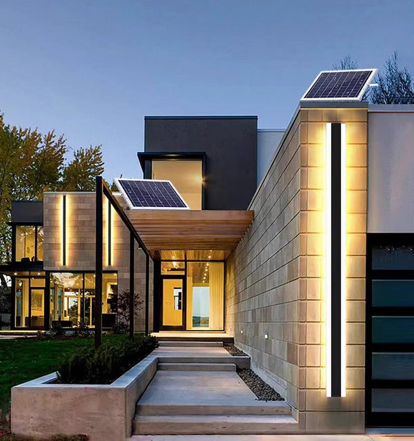 Black strip LED courtyard aisle wall light