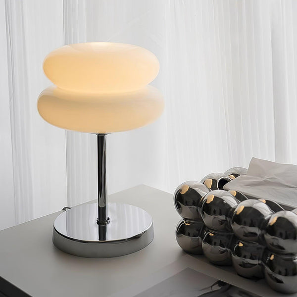 Medieval vintage glass table lamp