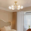 American all-copper glass bedroom chandelier