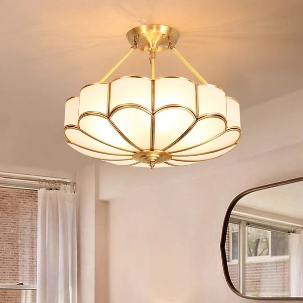 American all-copper LED ceiling light