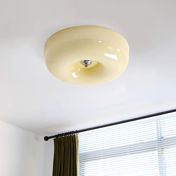 French style cream wind glass ceiling light