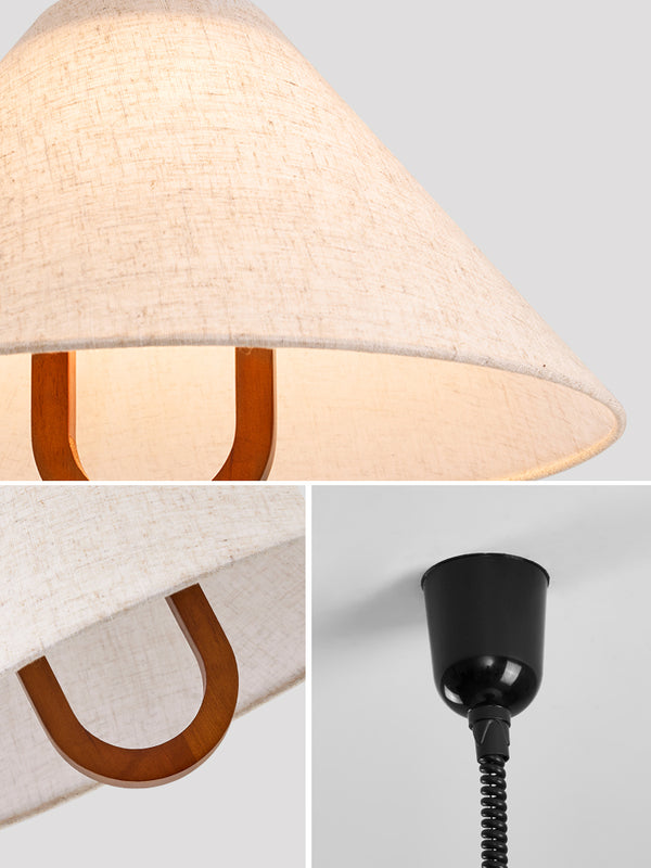 Lustre de restaurant rétractable de style Wabi-sabi