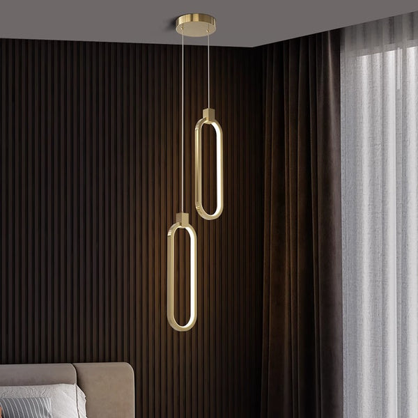 All copper bedroom bedside chandelie