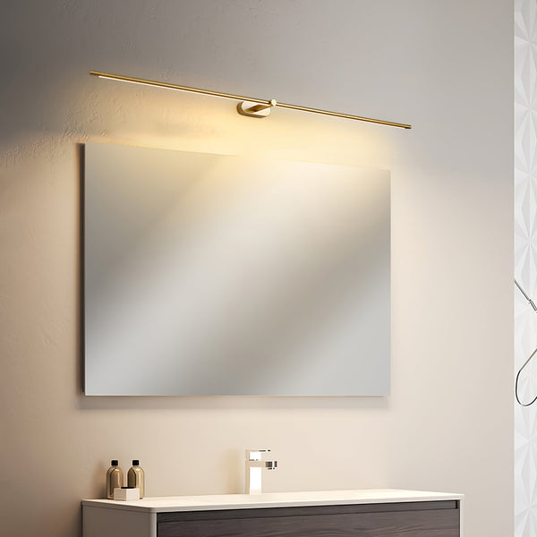 Minimalist black strip led bathroom wall light