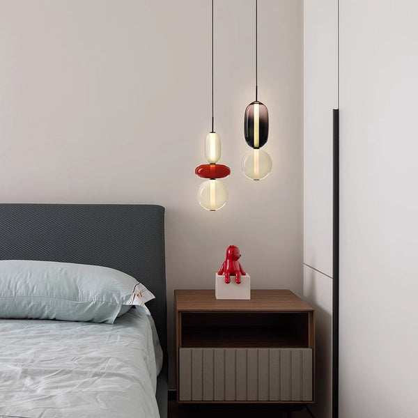 Nordic bedroom bedside glass chandelier