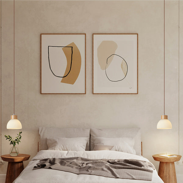 Striped glass chandelier