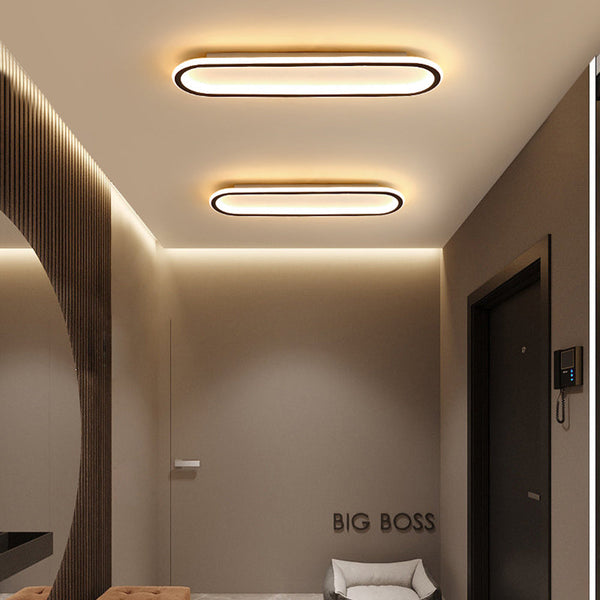 Elliptical strip LED corridor ceiling light