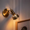 Nordic brass bedroom study background wall lamp