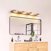 Applique murale LED en bois massif et travertin jaune pour miroir