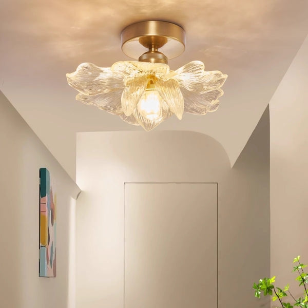 French retro petal corridor balcony ceiling lamp