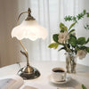 French retro glass bedside table lamp