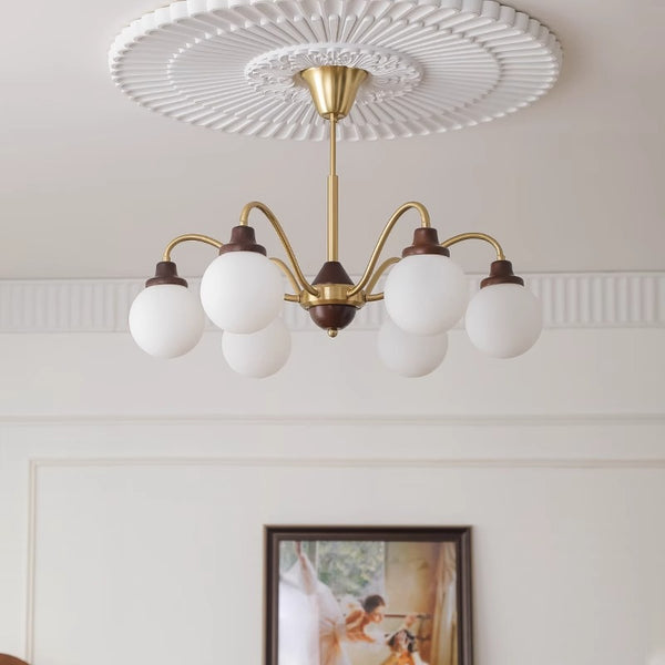 Retro cream style magic bean living room chandelier